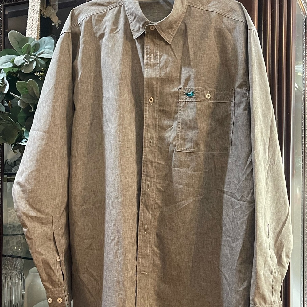 Southern Marsh Gray Button-Up Shirt